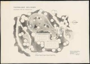 Thermalbad, Bellingen: Teilentwurf für den Minigolfplatz: Grundriss 1:200