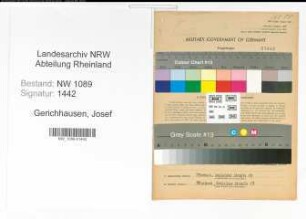 Entnazifizierung Josef Gerichhausen , geb. 20.03.1894 (Unterbrandmeister)