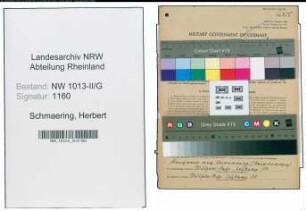 Entnazifizierung Herbert Schmaering , geb. 15.12.1912 (Wachmann)