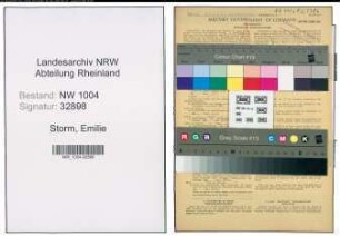 Entnazifizierung Emilie Storm , geb. 19.05.1904 (Putzfrau)