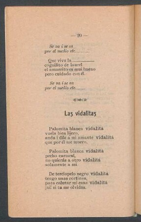 Las vidalitas
