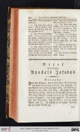 Brief des heiligen Apostels Jakobus