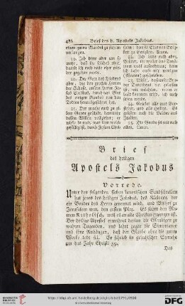 Brief des heiligen Apostels Jakobus