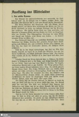 Ausklang ins Mittelalter