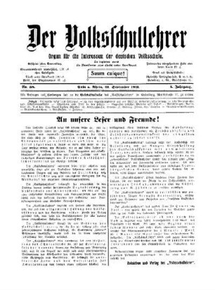 An unsere Leser und Freunde !