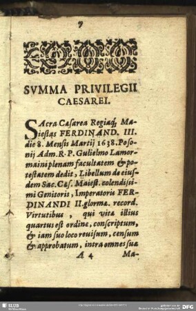 Summa Privilegii Caesarei