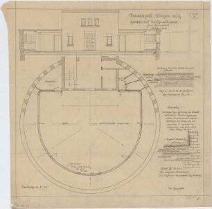 Billing, Hermann; Singen; Krankenhaus - Steinmetzarbeiten: Schwimmbad (Grundriss; Ansicht; Detail)