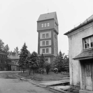 Oelsnitz, VEB Steinkohlenwerk : Förderturm Schacht II