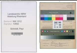 Entnazifizierung Paul Schmidt , geb. 23.12.1899 (Ingenieur)