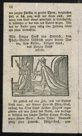 12-18, Wie Herzog Ernst von Heinrich, dem Pfalz-Grafen fälschlich gegen seinem Vater...