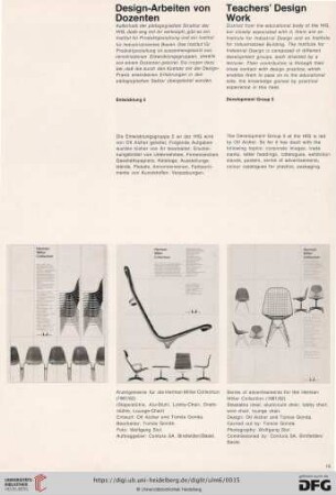 Design-Abeiten von Dozenten