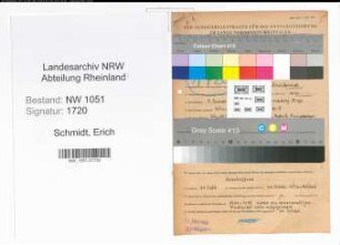 Entnazifizierung Erich Schmidt , geb. 09.01.1915 (Bahnarbeiter)