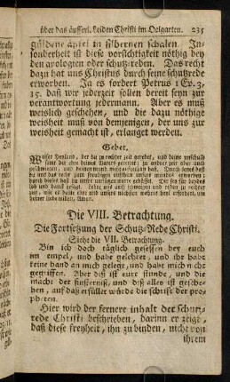 235-247, Die VIII. Betrachtung.