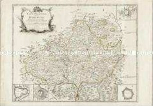 Carte particuliere de la Moravie. Mit vier Stadtplänen: Brunn; Olmutz; Iglaw; Neustatt