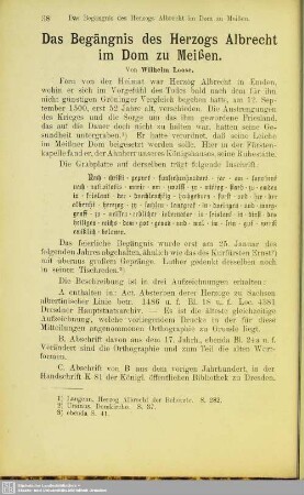 Das Begängnis des Herzogs Albrecht im Dom zu Meißen