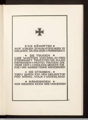 Gefallenen-Ehrentafel