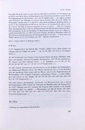 Aa 125a s. Katalog der neuzeitlichen Handschriften