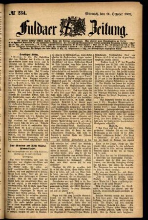 Ausgabe vom Mittwoch, den 11. Oktober 1882.