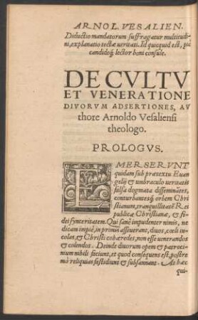 De Cultu Et Veneratione Divorum Adsertiones ...