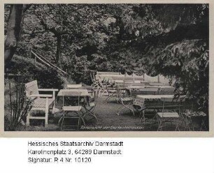 Reichelsheim im Odenwald, Gasthof und Pension 'Zum Schwanen' / Gartenterrasse