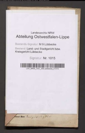 Erblasser: Priesmeyer, Caroline Henriette, geb. Lammert: