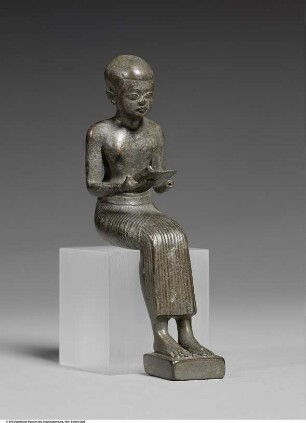 Statuette des Imhotep mit einer Buchrolle