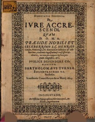 Disp. ... de iure accrescendi