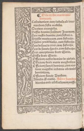 Ordo in hoc orario contentorum.
