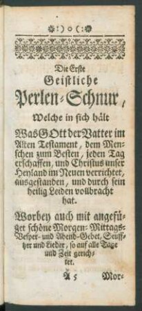 Die Erste Geistliche Perlen-Schnur