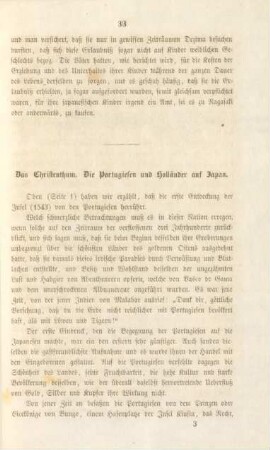 Das Christenthum. Die Portugiesen und Holländer auf Japan