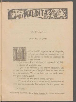 Capítulo III - Ocho días de plazo