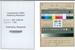 Entnazifizierung Margarete Hollenberg , geb. 25.05.1913 ()