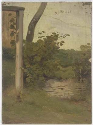 Wiese mit kleiner Mauer