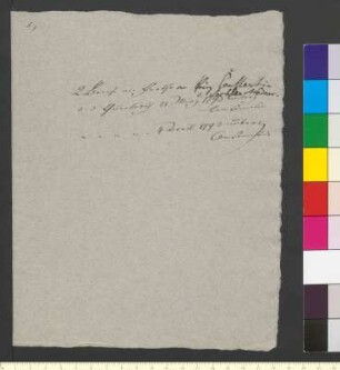 alter Umschlag: "2 Briefe an Goethe von prinz Constantin v. Sachsen-Weimar"