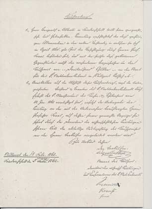 Handschriftlicher Kaufvertrag
