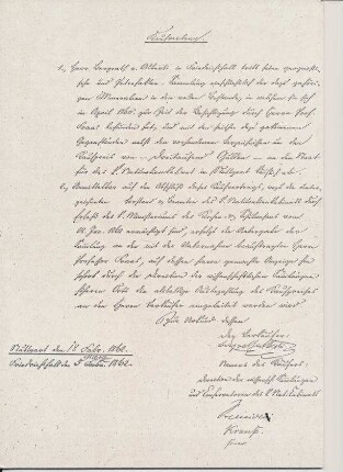 Handschriftlicher Kaufvertrag