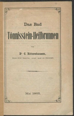 Das Bad Tönnisstein-Heilbrunnen
