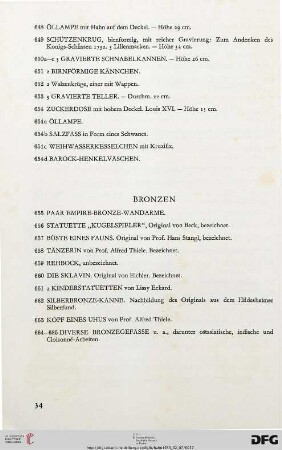 Bronzen (Nr. 655-685)