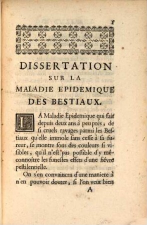Dissertation sur la maladie épidemique des bestiaux
