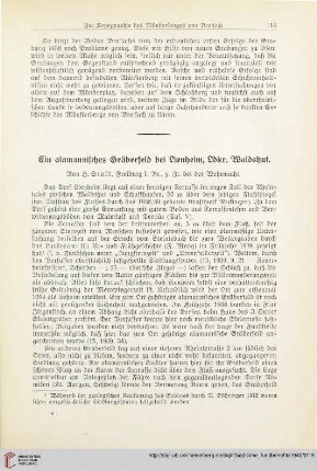 16: Ein alamannisches Gräberfeld bei Lienheim, Ldkr. Waldshut