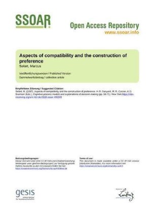 Aspects of compatibility and the construction of preference