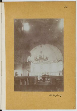 Nikolaikirche, Creuzburg: Innenansicht (aus: Skizzen- und Fotoalbum 23)