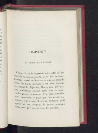Chapitre V La chasse a la gazelle