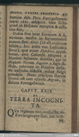 Caput XXIX. De Terra Incognita
