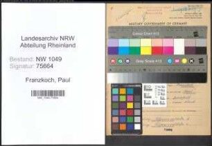 Entnazifizierung Paul Franzkoch , geb. 29.06.1904 (Zimmermann)