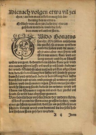 Vo[n] warer erkantnus des wetters : Also, d[as] ein yeder, er sey gelert oder vngelert, durch alle natürliche anzeigu[n]g, die endrung des weters ... wissen vnd erkennen mag ...