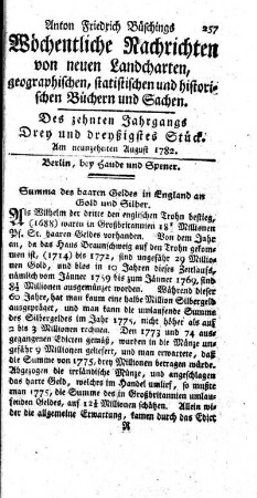 Drey und dreyßigstes Stück