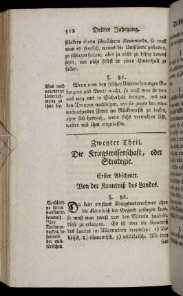 Zweyter Theil. Die Kriegswissenschaft, oder Strategie.
