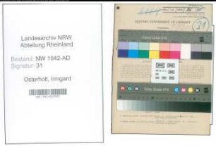 Entnazifizierung Irmgard Osterholt , geb. 26.03.1911 (Dolmetscherin)