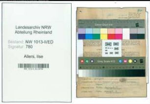 Entnazifizierung Ilse Allers , geb. 23.01.1907 (Studienraetin)